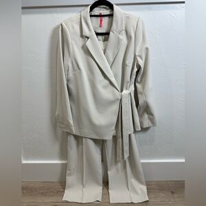 SPANX Ivory Wrap Pantsuit